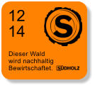 Dieser Wald  wird nachhaltig  Bewirtschaftet. 12 14